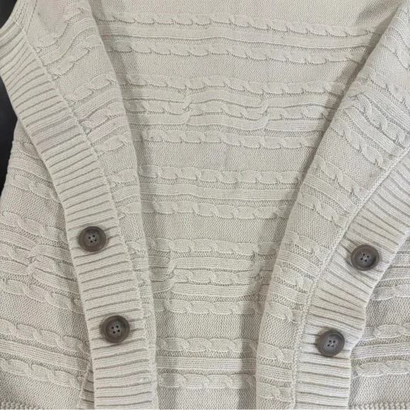 Banana Republic Women’s Size XS/Small Cable Knit Sweater Poncho Cream Beige EUC - Picture 7 of 11